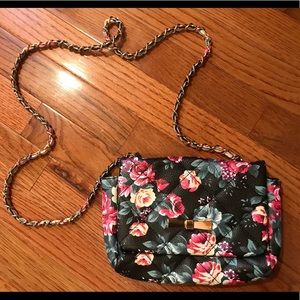 Floral Crossbody Chain Strap Bag